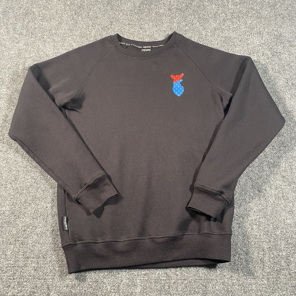 FLAG NOR FAIL Crew Neck Sweatshirt Mens Medium Patriotic Flag Red White Blue